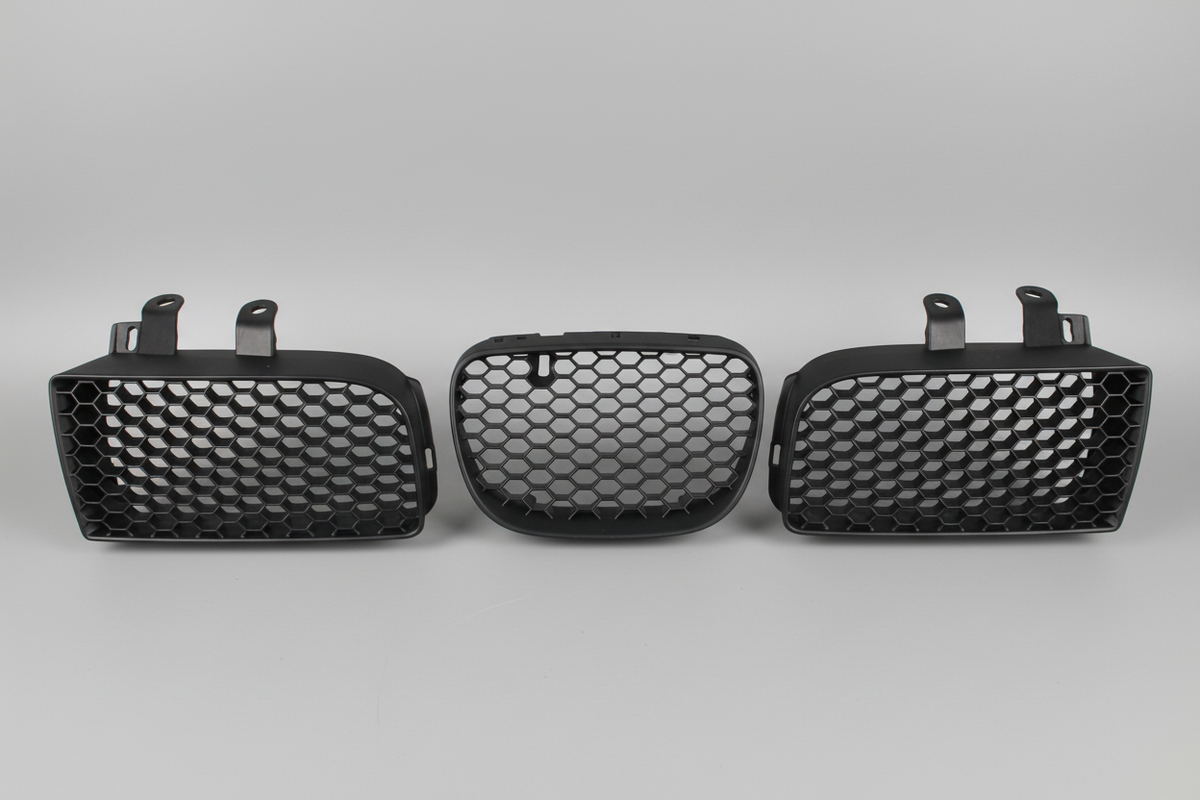 Rejillas Parachoques Seat León MK1 - Patrón Colmena Deportivo (Set 3 Piezas)