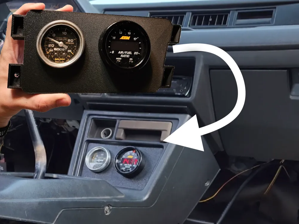 Panel para dos relojes de medición Honda CRX